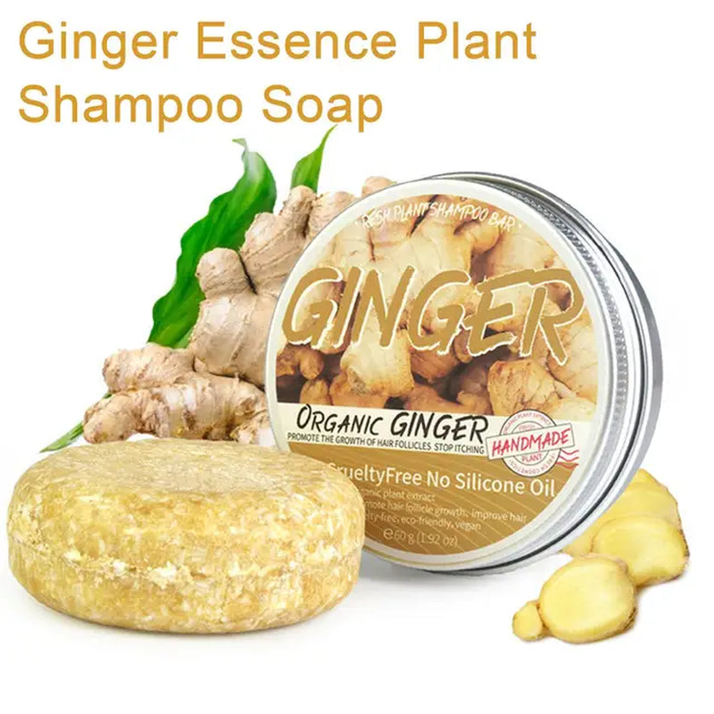 Ginger Handmade Hair Shampoo Soap Cold Processed Shampoo Bar Pure Plant Hair Shampoos Hair Care