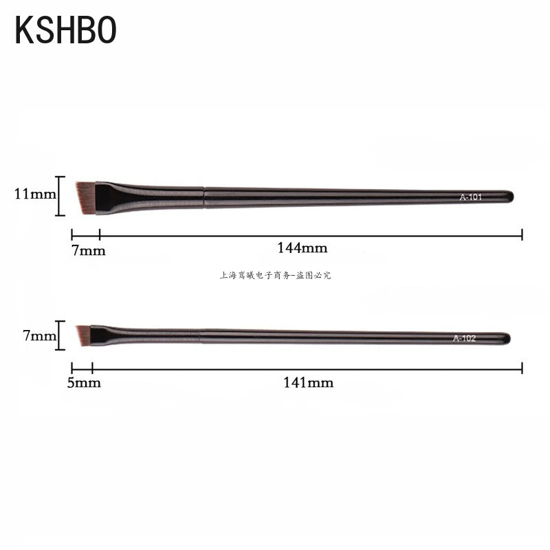 2Pcs/Set Brow Contour Brush Eyebrow Eyeliner Brush Portable Small Angled Eyebrow Liner Brush Women Makeup Cosmetic Tools