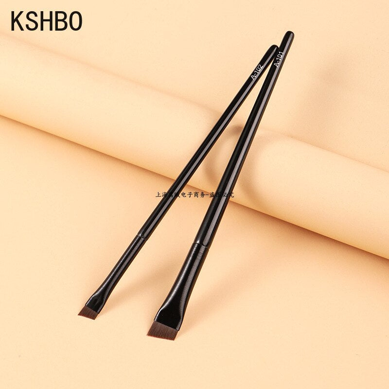 2Pcs/Set Brow Contour Brush Eyebrow Eyeliner Brush Portable Small Angled Eyebrow Liner Brush Women Makeup Cosmetic Tools