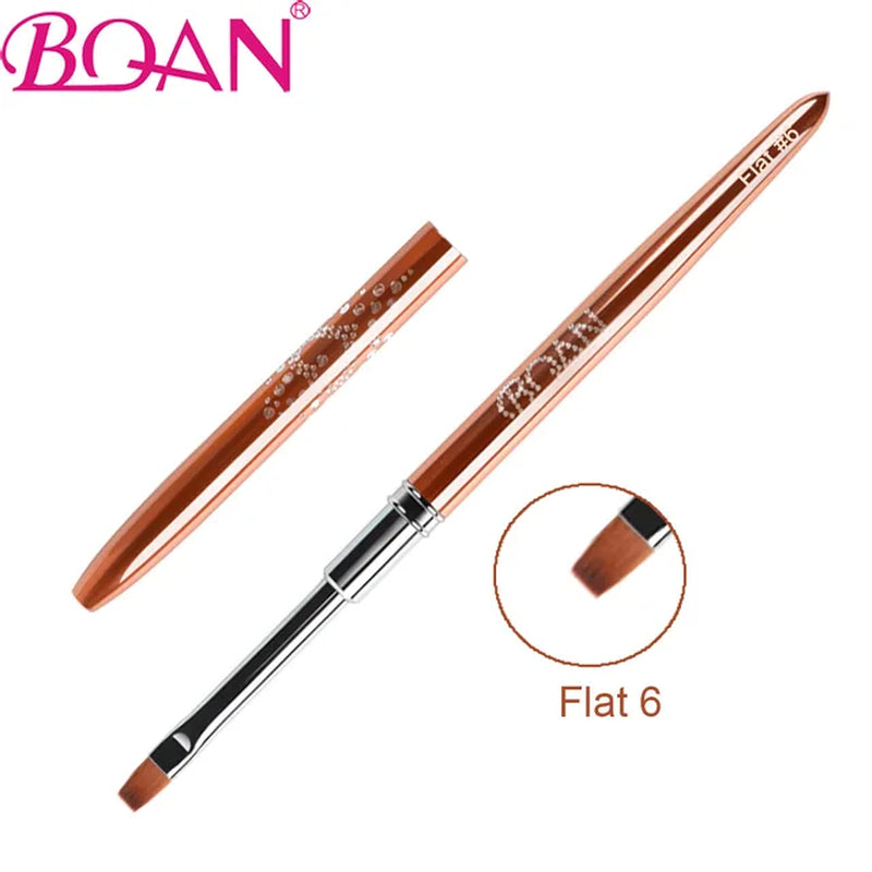 Rose Gold UV Gel Painting Drawing Brush Acrylic Nail Brush Liner Brush Nail Lines Drawing Brushes Manicure Nail Art Tools