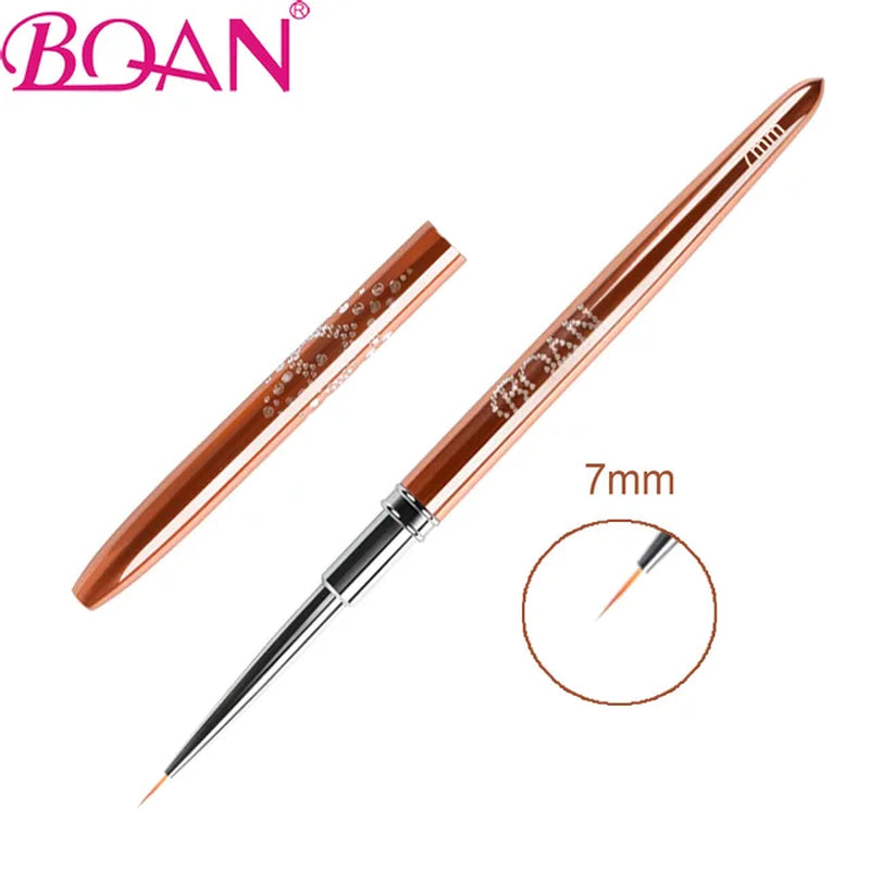 Rose Gold UV Gel Painting Drawing Brush Acrylic Nail Brush Liner Brush Nail Lines Drawing Brushes Manicure Nail Art Tools