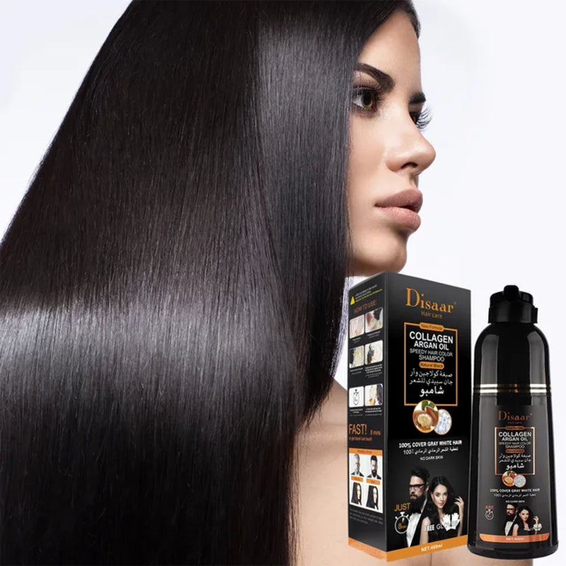 Natural Ginseng Essence Instant Hair Dye Black Shampoo Instant Hair Color Cream Cover Hair Coloringshampoo Glod Red Coffee Brown