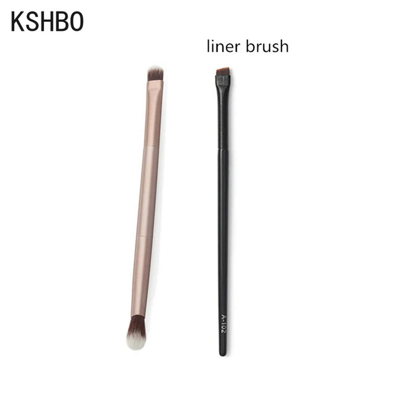 2Pcs/Set Brow Contour Brush Eyebrow Eyeliner Brush Portable Small Angled Eyebrow Liner Brush Women Makeup Cosmetic Tools