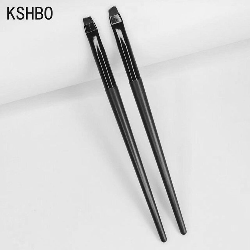 2Pcs/Set Brow Contour Brush Eyebrow Eyeliner Brush Portable Small Angled Eyebrow Liner Brush Women Makeup Cosmetic Tools