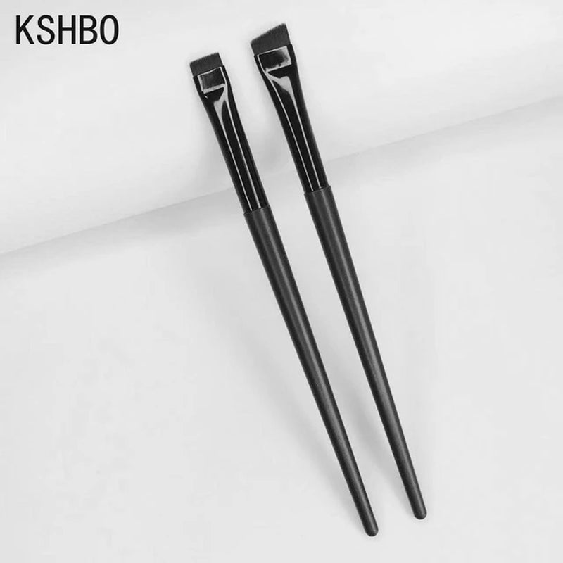 2Pcs/Set Brow Contour Brush Eyebrow Eyeliner Brush Portable Small Angled Eyebrow Liner Brush Women Makeup Cosmetic Tools