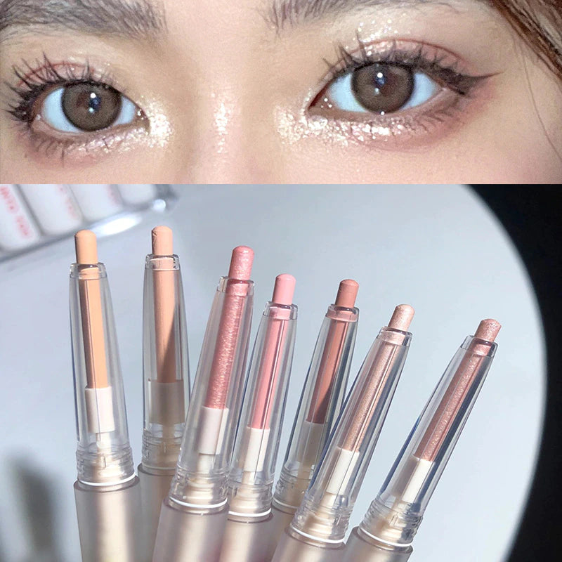 Diamond Eyes Pencil Shiny Glitter Eyeshadow Pen Eyeliner Pearlescent Matte Highlight Pen Brighten Silkworm Makeup Tool Cosmetics