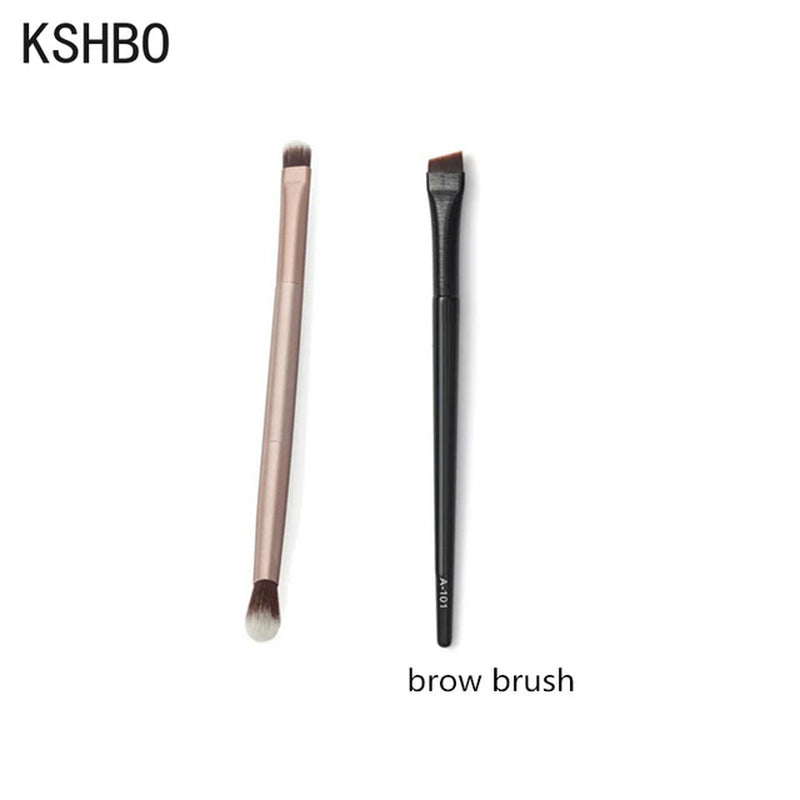 2Pcs/Set Brow Contour Brush Eyebrow Eyeliner Brush Portable Small Angled Eyebrow Liner Brush Women Makeup Cosmetic Tools