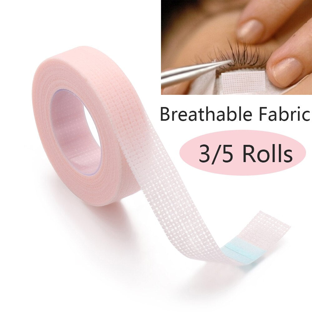 3/5Pcs/Rolls False Eyelashes Extension Tape Professional Anti-Allergy Breathable Micropore Fabric Eye Lashes Grafting Tools