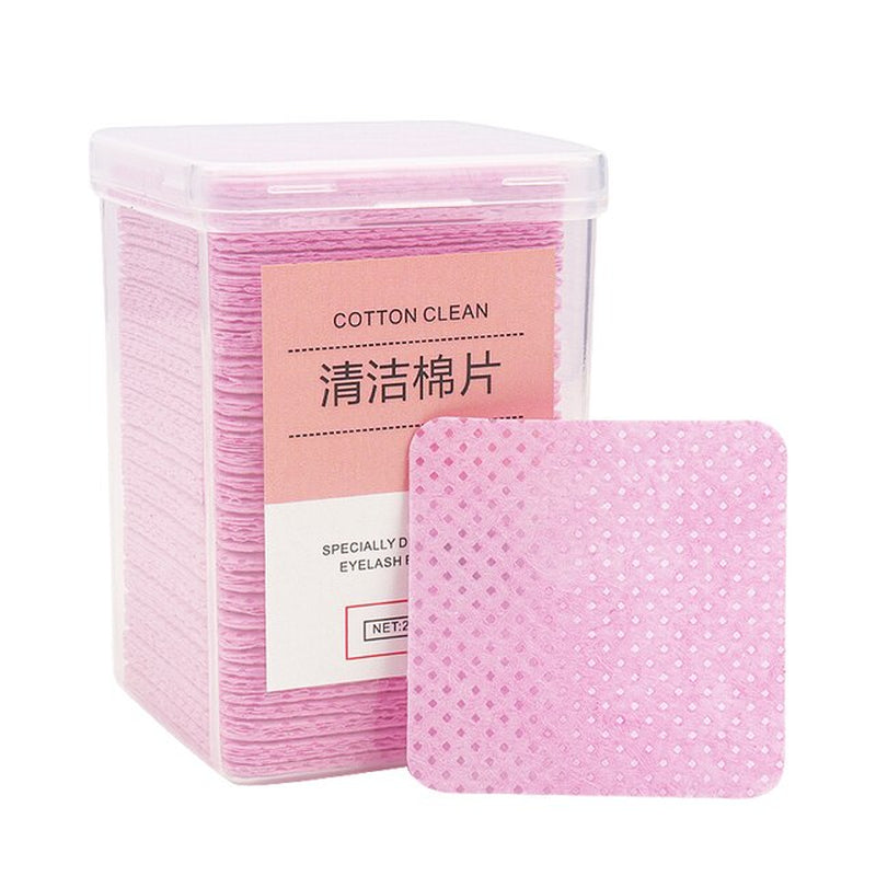 200 Pcs Lint-Free Paper Cotton Wipes Eyelash Glue Remover Wipe Clean Cotton Sheet Nails Art Cleanin Cleaner Pads Manicure Tools