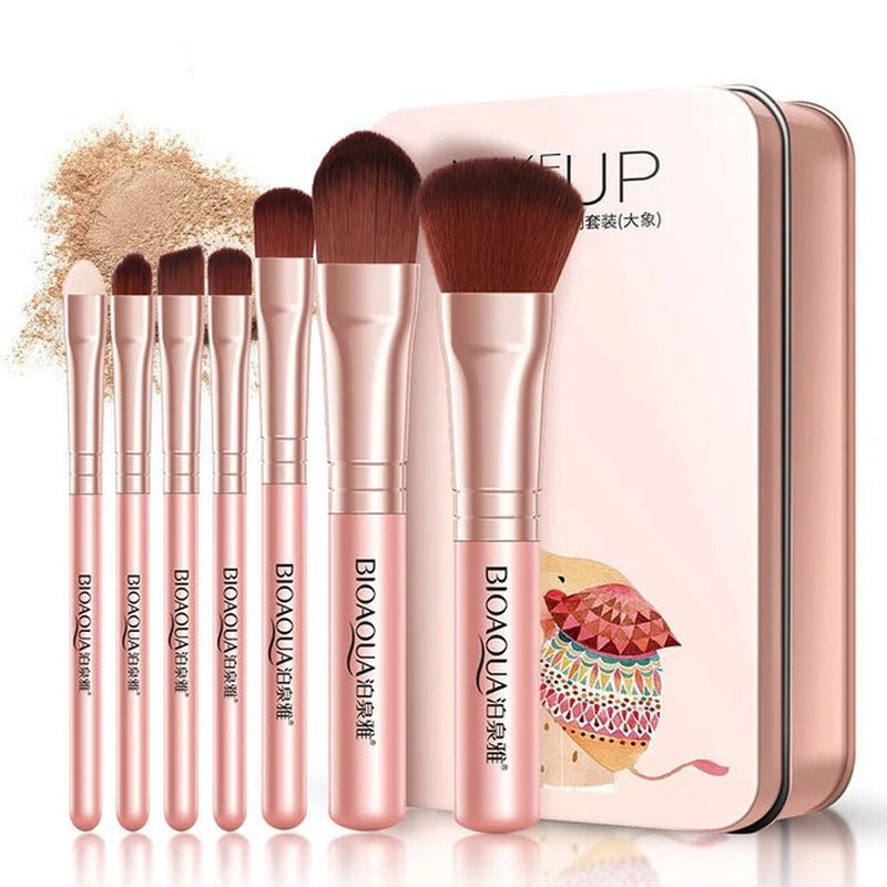 2021 New Hot 7Pcs Makeup Brushes Set Eye Lip Face Foundation Make up Brush Kit Soft Fiber Hair Tools Fastshipping