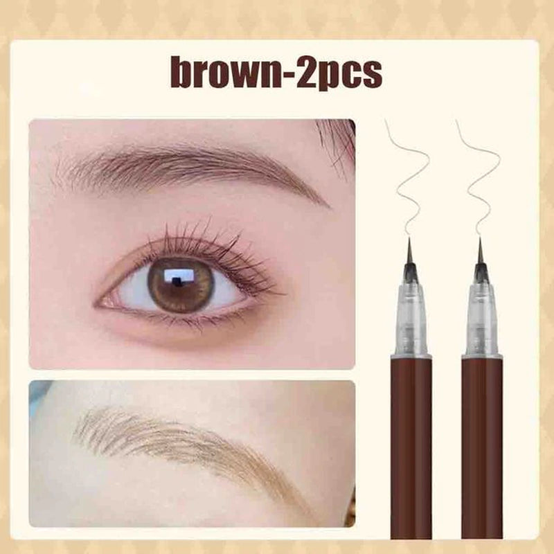 1/2PCS Waterproof Liquid Eyebrow Pencil Easy to Color Sweat-Proof Eyebrow Pen 0.01MM Ultra Thin Head Eye Makeup Cosmetic